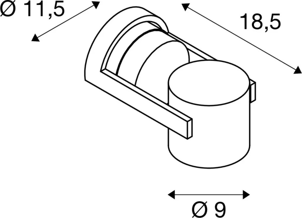SLV OCULUS 1004665 Spotlámpa 1x11W/LED 2000-3000K 780LM IP20