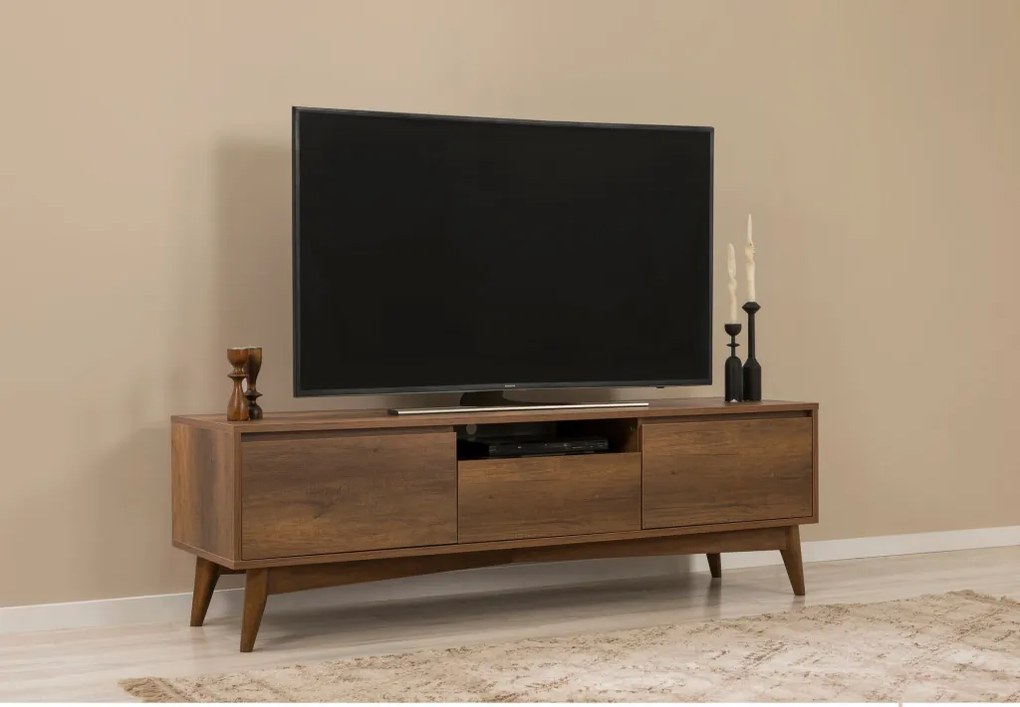 Vina TV-állvány, dió, 170 cm