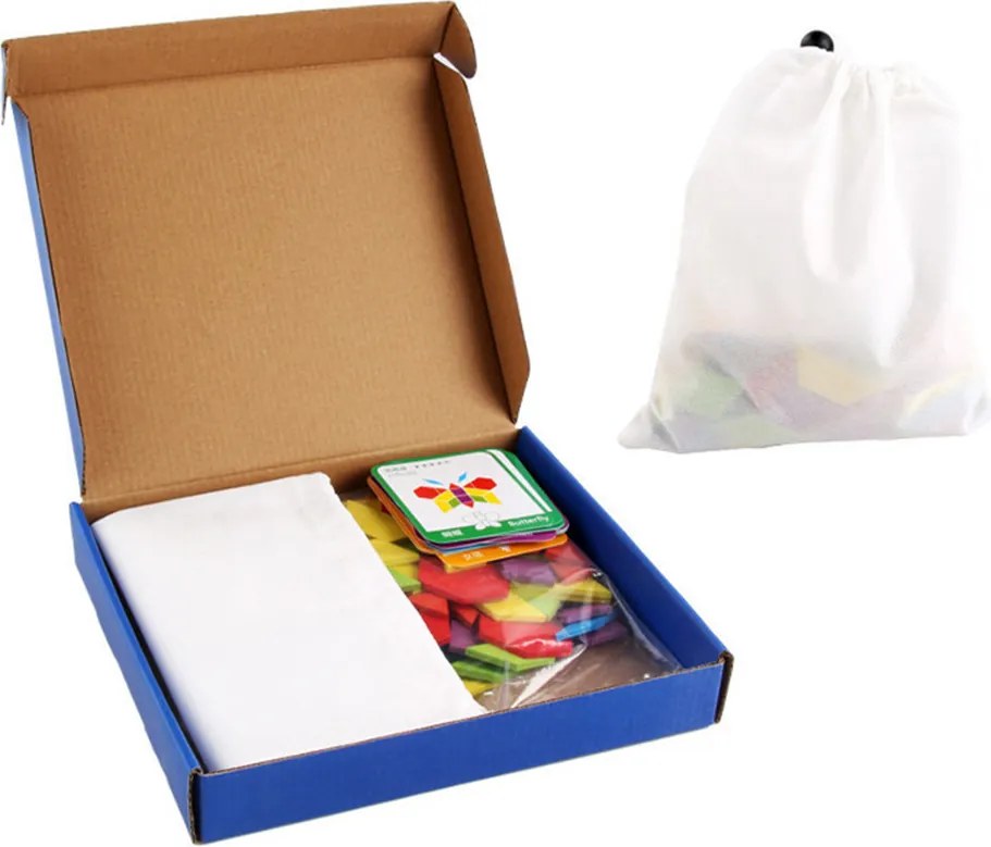 Tangram kreatív formakirakó fajáték 155 db