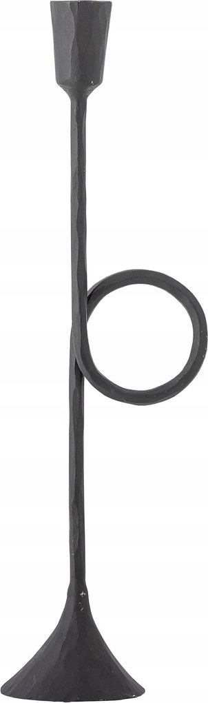 Gyertyatartó klasszikus Jada fekete fém 34 cm
