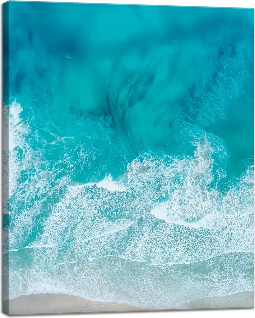 Vászonkép Tengerpart Őrült Víz Hullámok 40x50 cm Ideális ajándék