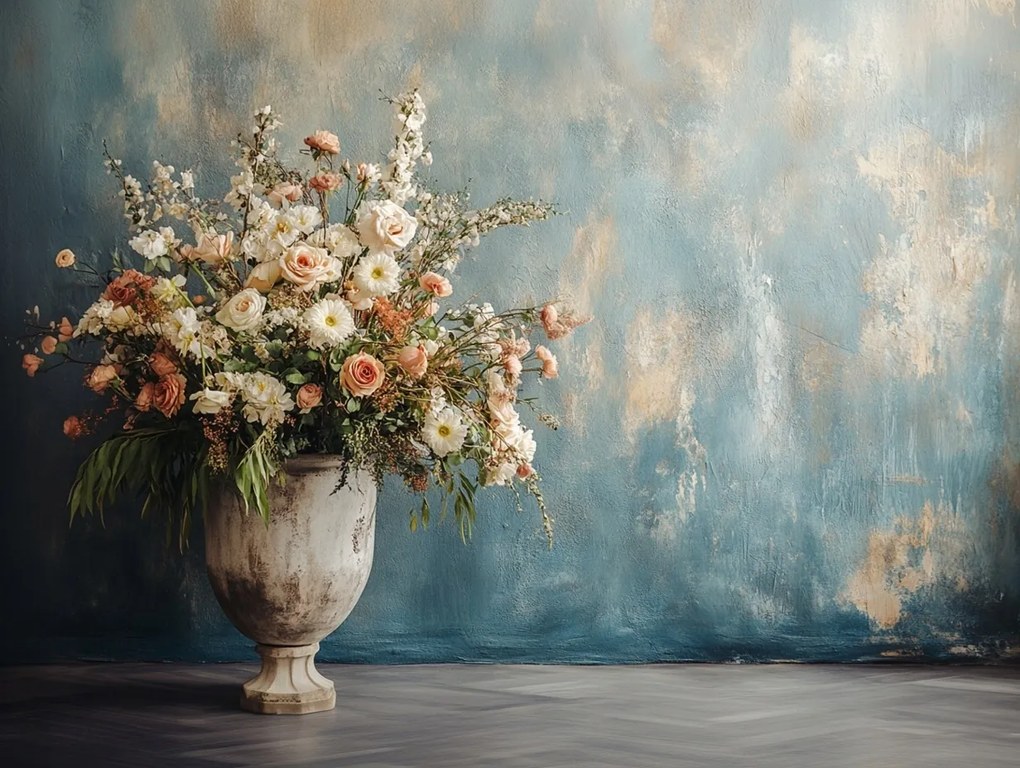 Vászonkép Canvas Dekoráció Retro Vintage Virágok Váza Virágtartó 80x60