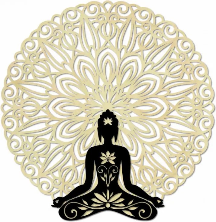 3D falfestmény Buddha mandalában 50, 70, 90 cm