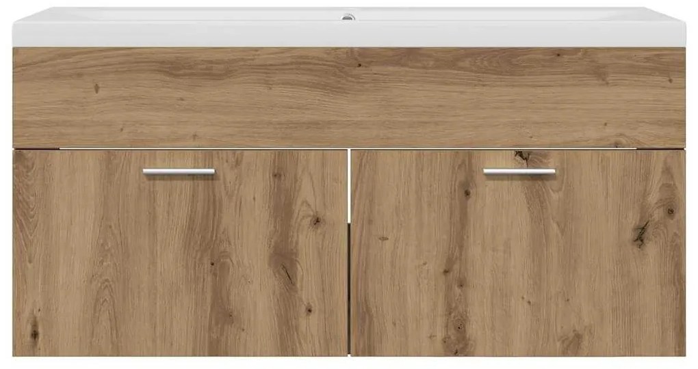 vidaXL Fürdőszoba Székény Artisan tölgy 100 x 38,5 x 46 cm Faanyag