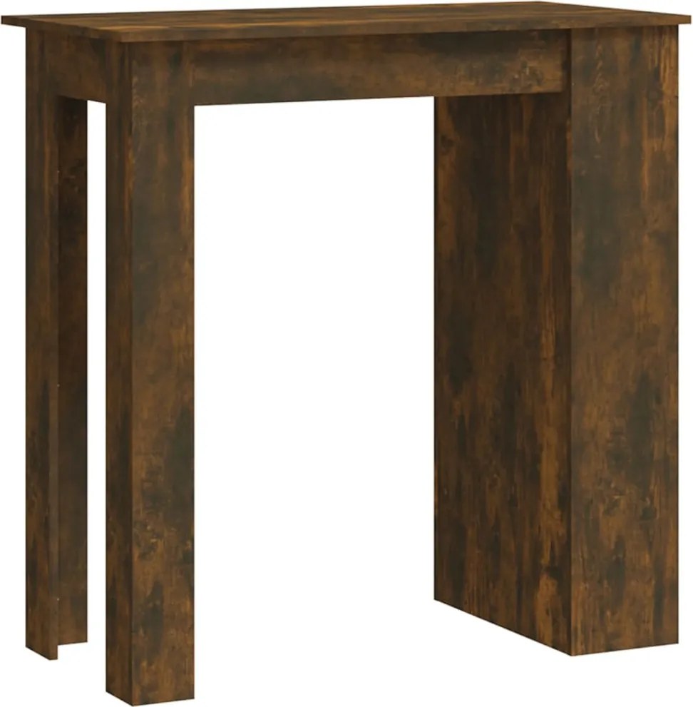 vidaXL füstös tölgy színű bárasztal tárolópolccal 102 x 50 x 103,5 cm