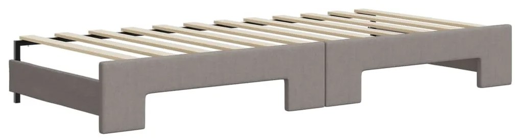 tópszínű kihúzható szövet heverő fiókokkal 90 x 200 cm