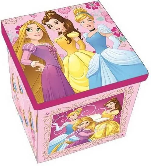 Disney Hercegnők játéktároló doboz tetővel pink
