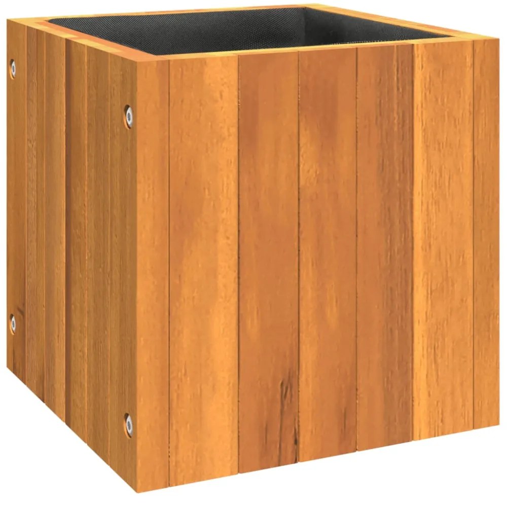 tömör akácfa kerti virágtartó 25 x 25 x 25 cm