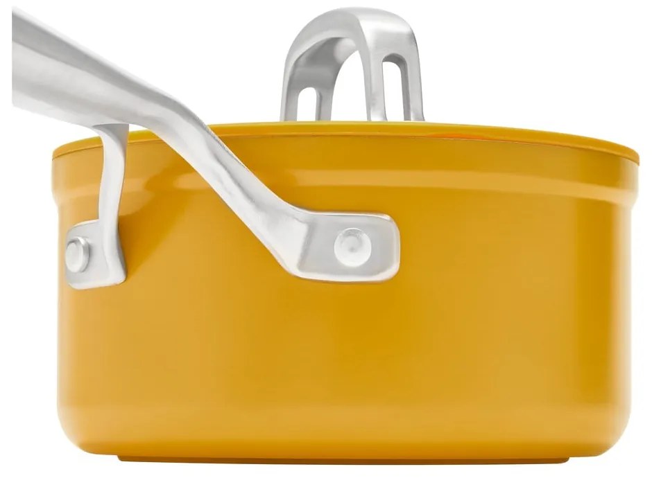 Indukciós tűzhelyhez alkalmas edény fedővel-kerámia felülettel 1,3 l Meda 3.0 – FABINI