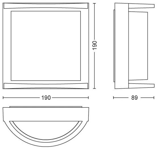 Philips 17391/93/P0 - LED Kültéri fali lámpa MYGARDEN SAMONDRA LED/12W IP44