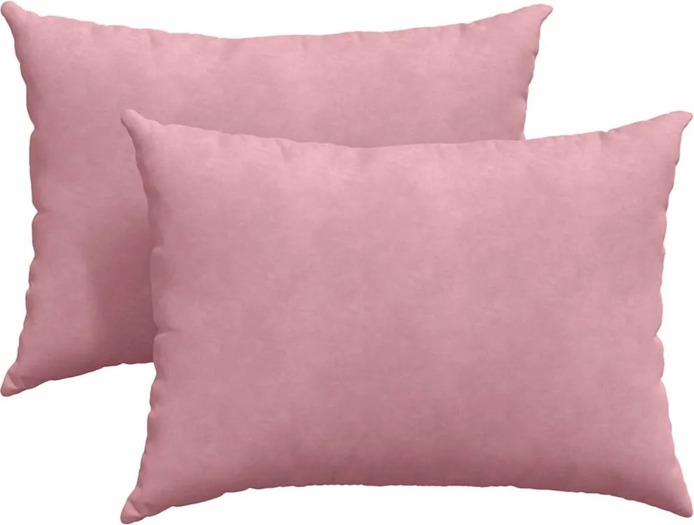 vidaXL Kanapé párnák 2 pcs Rózsaszín 70 x 50 cm Bársonyos szövet