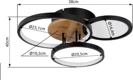 GLOBO 67273-30 SID Modern LED Mennyezeti Lámpa IP20
