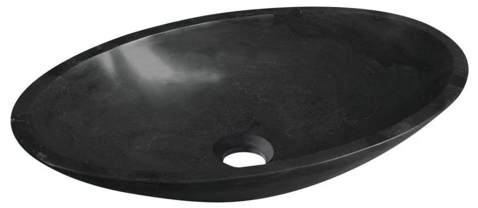 Sapho - BLOK 60x35 cm ráépíthető mosdó marquin/matt fekete