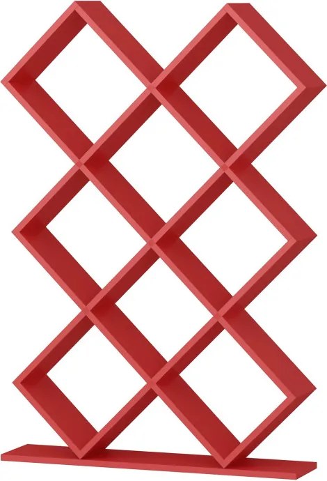 Kumsal könyvespolc, piros, 90 cm