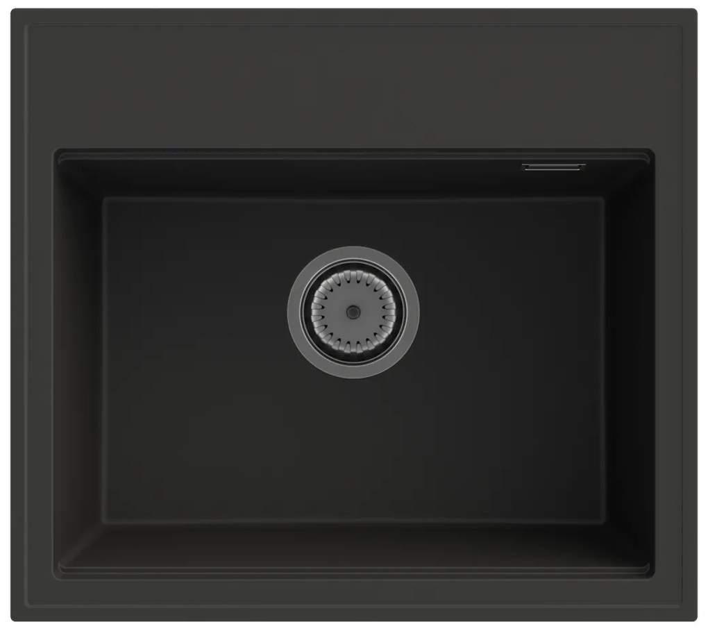 Gamma Modern 5055, 1 rekeszes gránit mosogató 560x500x210 mm, fekete, GMA-ZM-55-BK