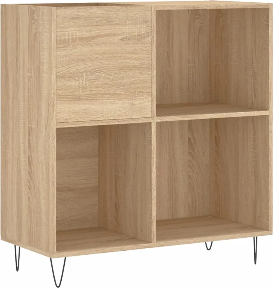 vidaXL sonoma tölgy színű szerelt fa hanglemezszekrény 84,5x38x89 cm