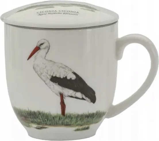 Porcelán gólya befőző bögre fedő szűrő 380 ml