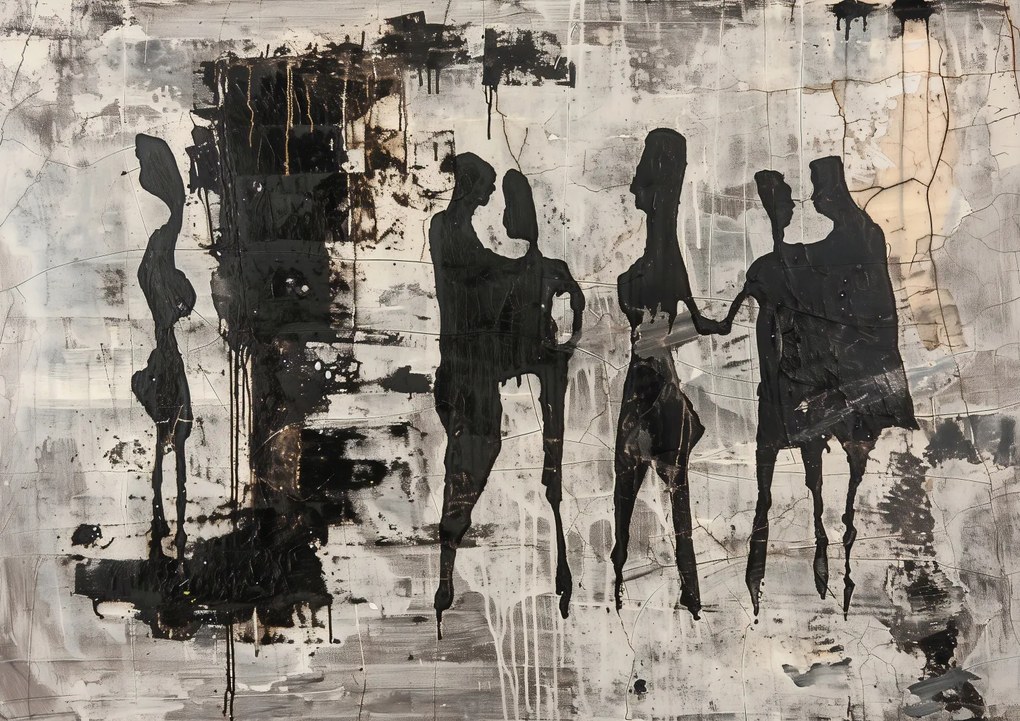 Poszter 84,1x59,4cm Szürke emberek