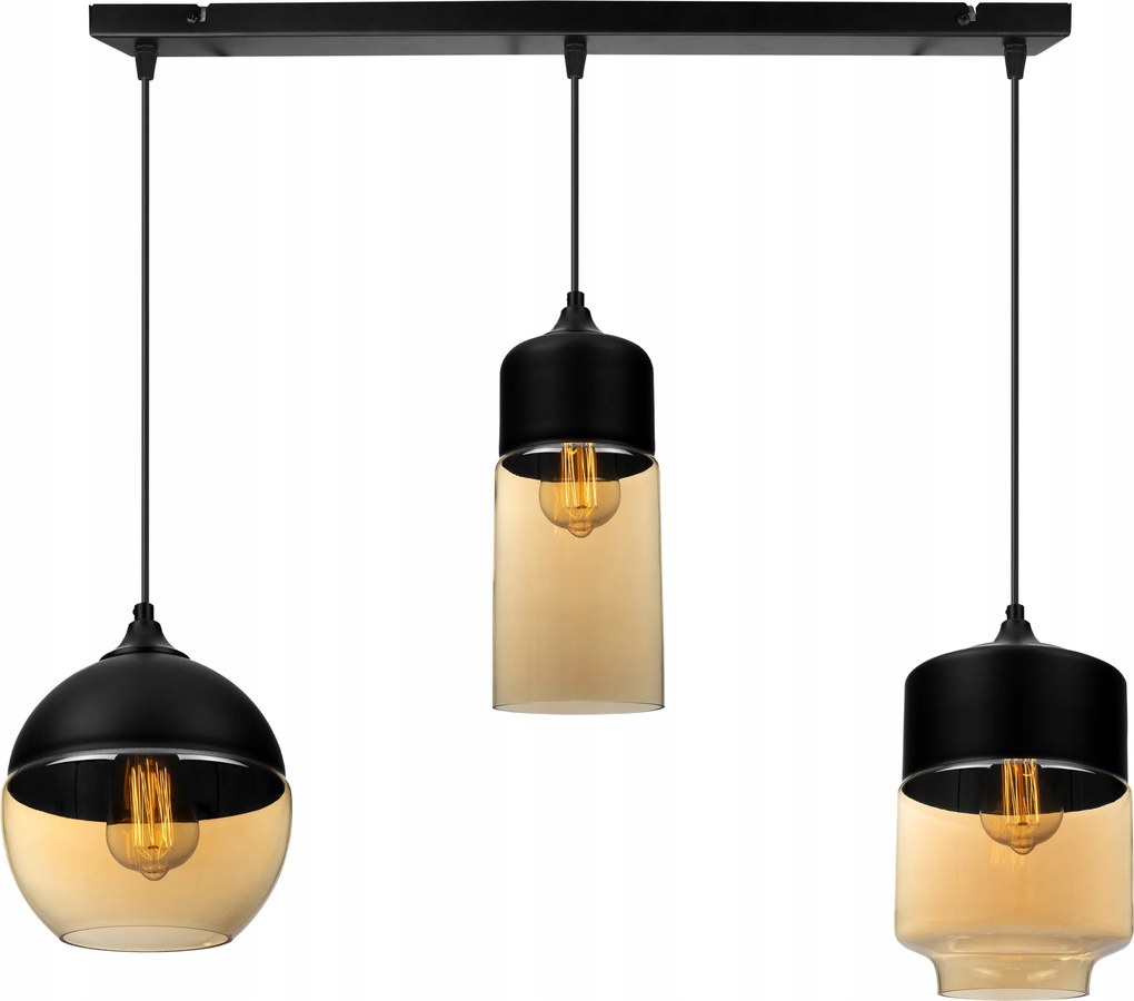 Mennyezeti Lámpa Lógó Csillár Üveg Lámpabúra Hármas Modern Loft