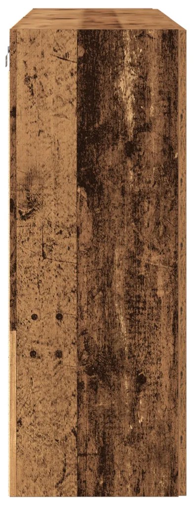 Fali Szekrények 2 db Régi Fa 69,5x34x90 cm Készített Fa