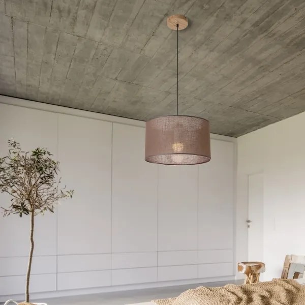 Brilagi - LED Csillár zsinóron ANTHONY 1xE27/60W/230V tölgy/barna