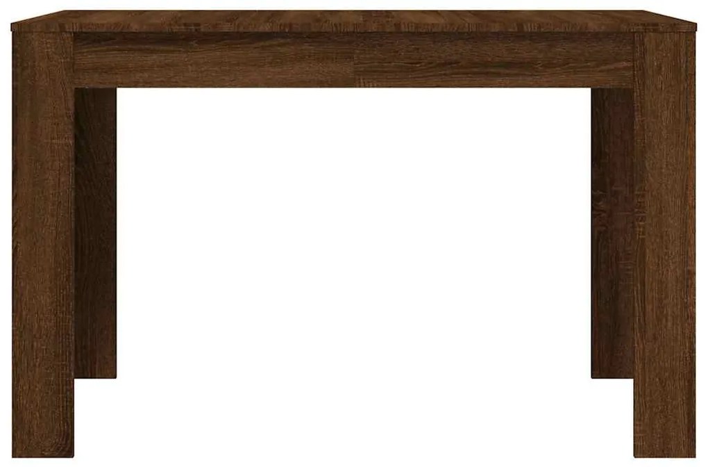 Barna tölgy színű szerelt fa étkezőasztal 120 x 60 x 75 cm