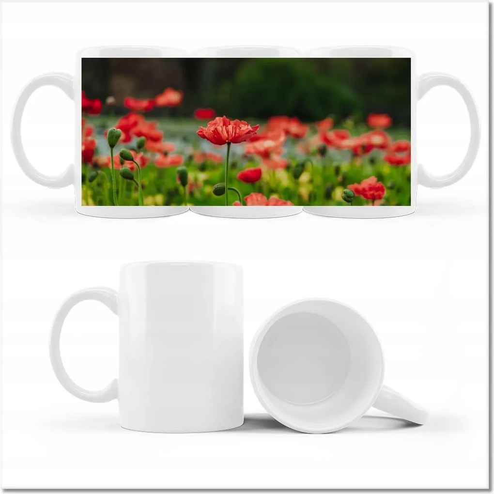 Fotós bögre Pipacs Virágok