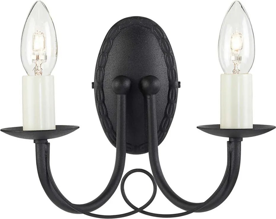 Elstead Lighting MINSTER MN2-BLACK Fali lámpa 2x60W/E14