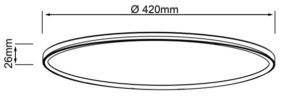 Brilliant - LED mennyezeti lámpatest MILTON LED/24W/230V átmérő 42 cm fekete