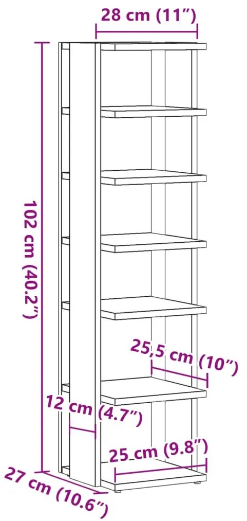 2 db antik fa színű szerelt fa cipőszekrény 28 x 27 x 102 cm