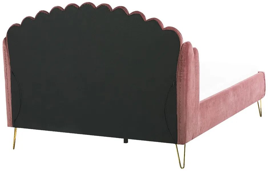 Franciaágy 140 cm Chaza (rózsaszín). 1077495