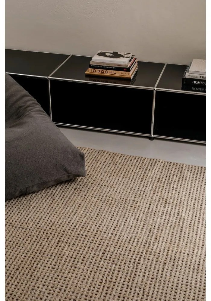 Khaki mosható-kézi szövésű gyapjú futószőnyeg 80x230 cm Unexpected Wool – Lorena Canals