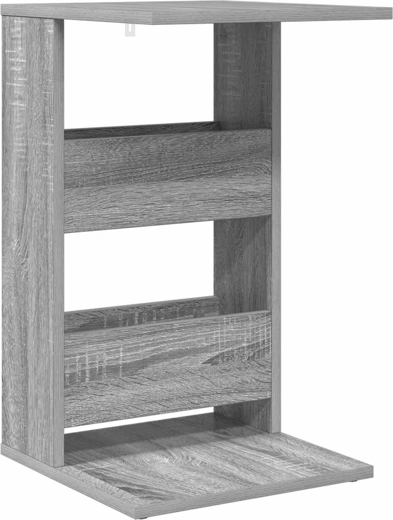 vidaXL Oldal asztal Szürke Sonoma 40 x 35 x 60,5 cm Faanyag
