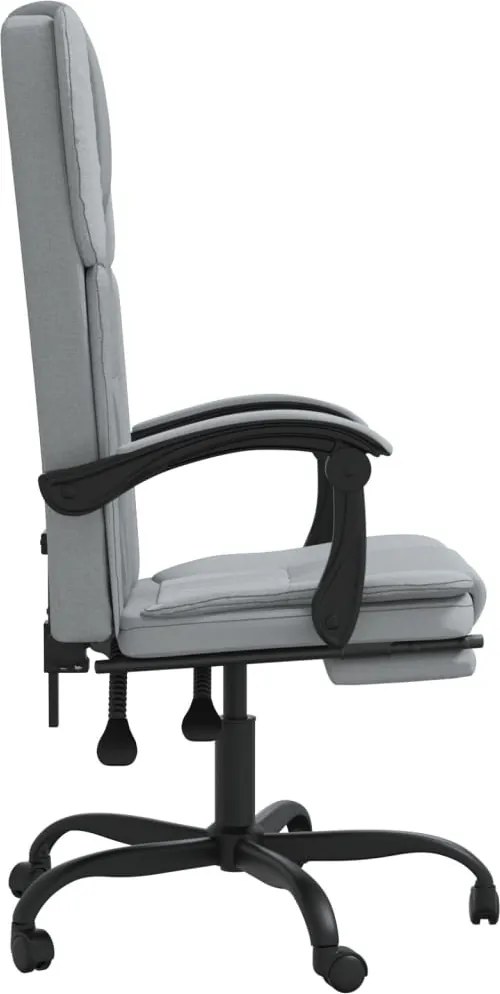 vidaXL világosszürke szövet dönthető irodaszék
