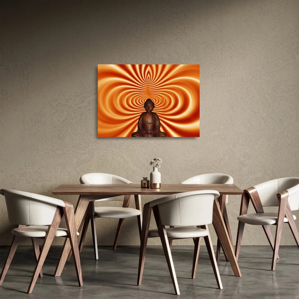 Egy szobrocska képe (üvegen) (70x50 cm)