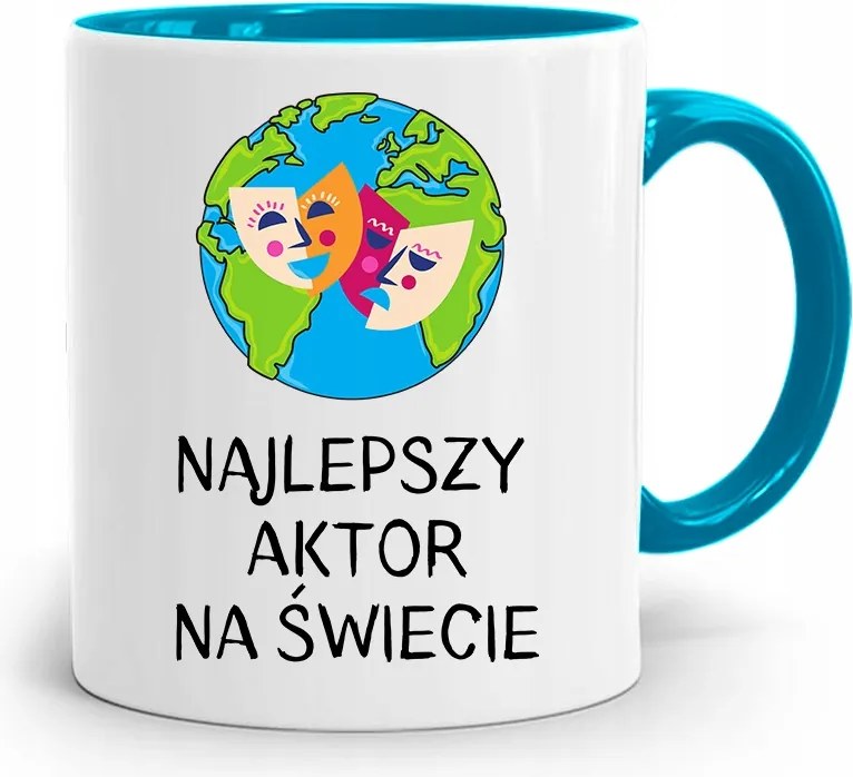 Színésznőnek Bögre Kék Születésnapi Ajándék fényképes nyomtatással