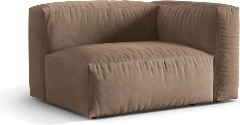 Világosbarna bársony kanapé modul (jobb oldali) Martina – Micadoni