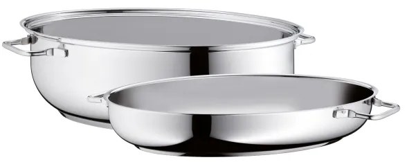 WMF - Ovális sütőedény fedéllel  41x28,5 x18 cm rozsdamentes