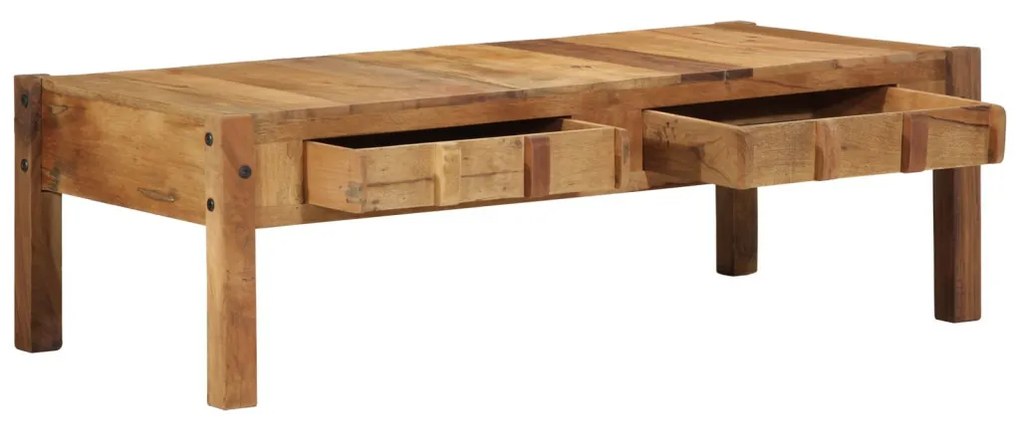 Dohányzóasztal 110x55x35 cm Tömör fa újrafelhasználva