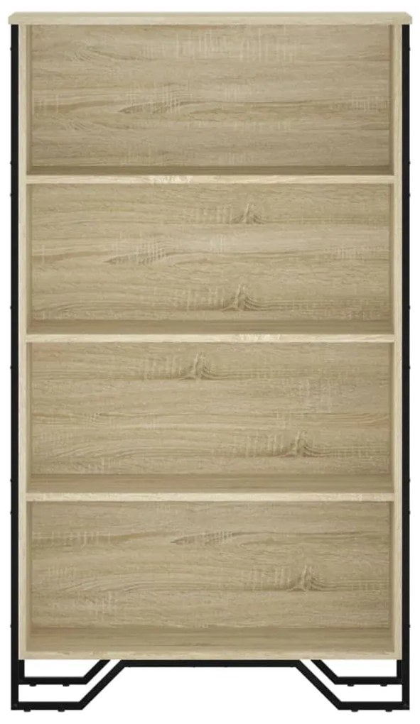 sonoma tölgy szerelt fa könyvespolc 80 x 31 x 137,5 cm