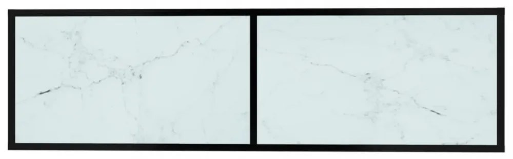 fehér márvány színű edzett üveg TV-szekrény 140 x 40 x 40,5 cm