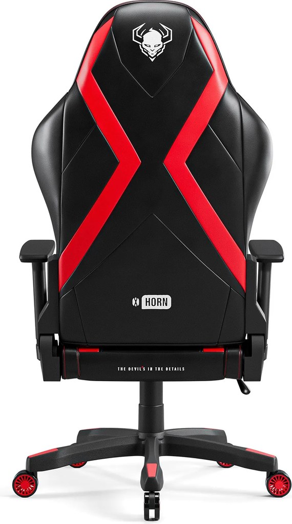 Gamer szék műbőr Small Size, fekete-piros: Diablo X-Horn 2.0