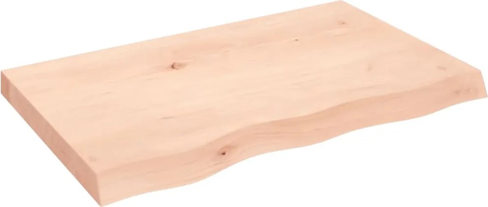 vidaXL kezeletlen tömör tölgyfa fali polc 80x50x(2-6) cm