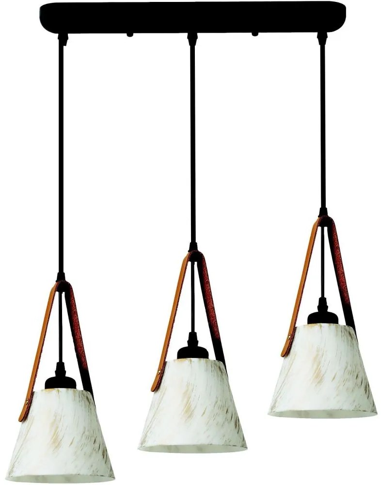 Csillár zsinóron 3xE27/40W/230V fehér