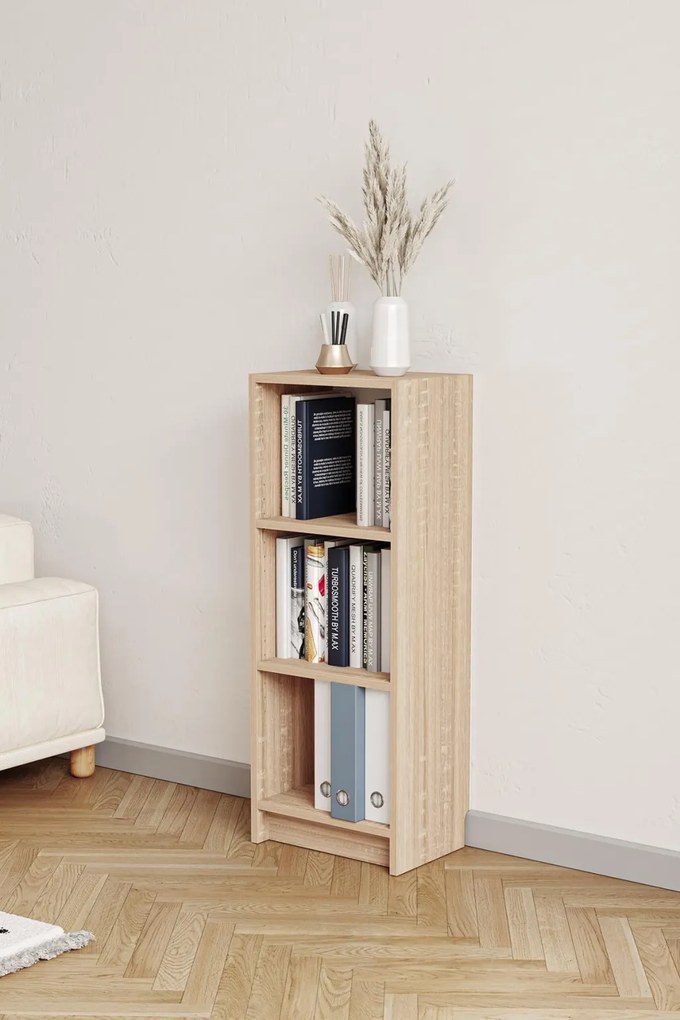 Könyvespolc, sonoma tölgy, 40 cm – Bili3