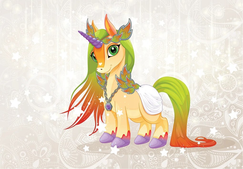 Fotótapéta Unikornis csillag csipke gyerekszoba 368x254 +ragasztó