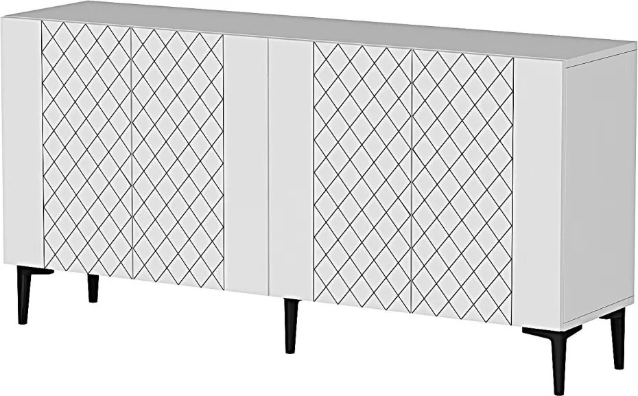 Resso komód, fehér, 150 cm
