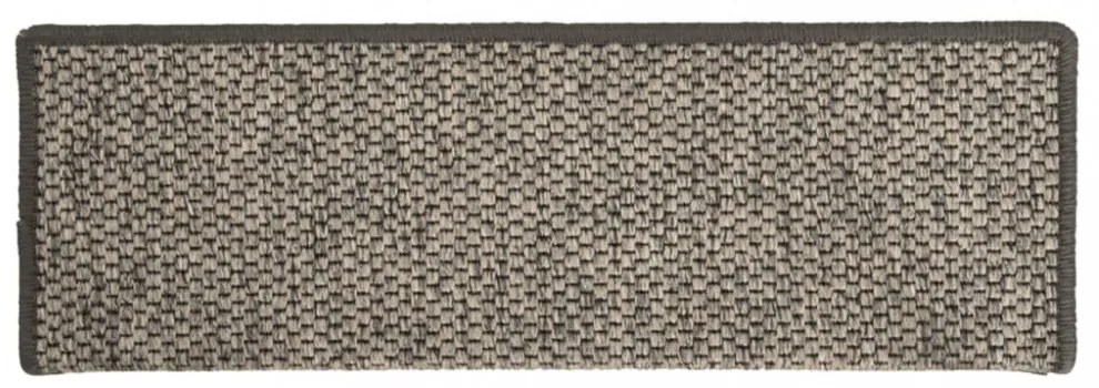 15 db szizál hatású szürke-bézs lépcsőszőnyeg 65x21x4 cm