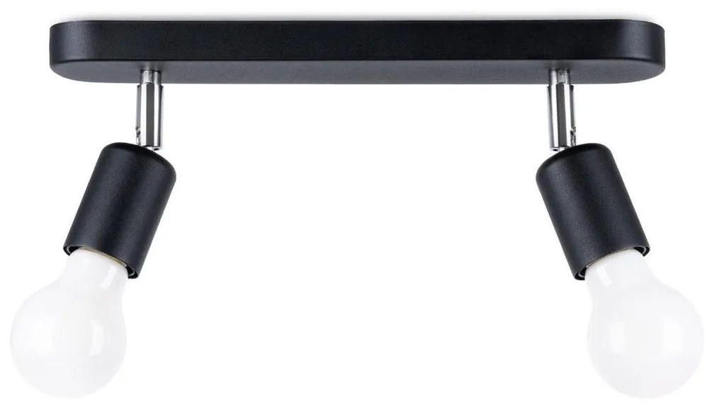 Sollux SL.1121 - Spotlámpa FORNES 2xE27/60W/230V fekete