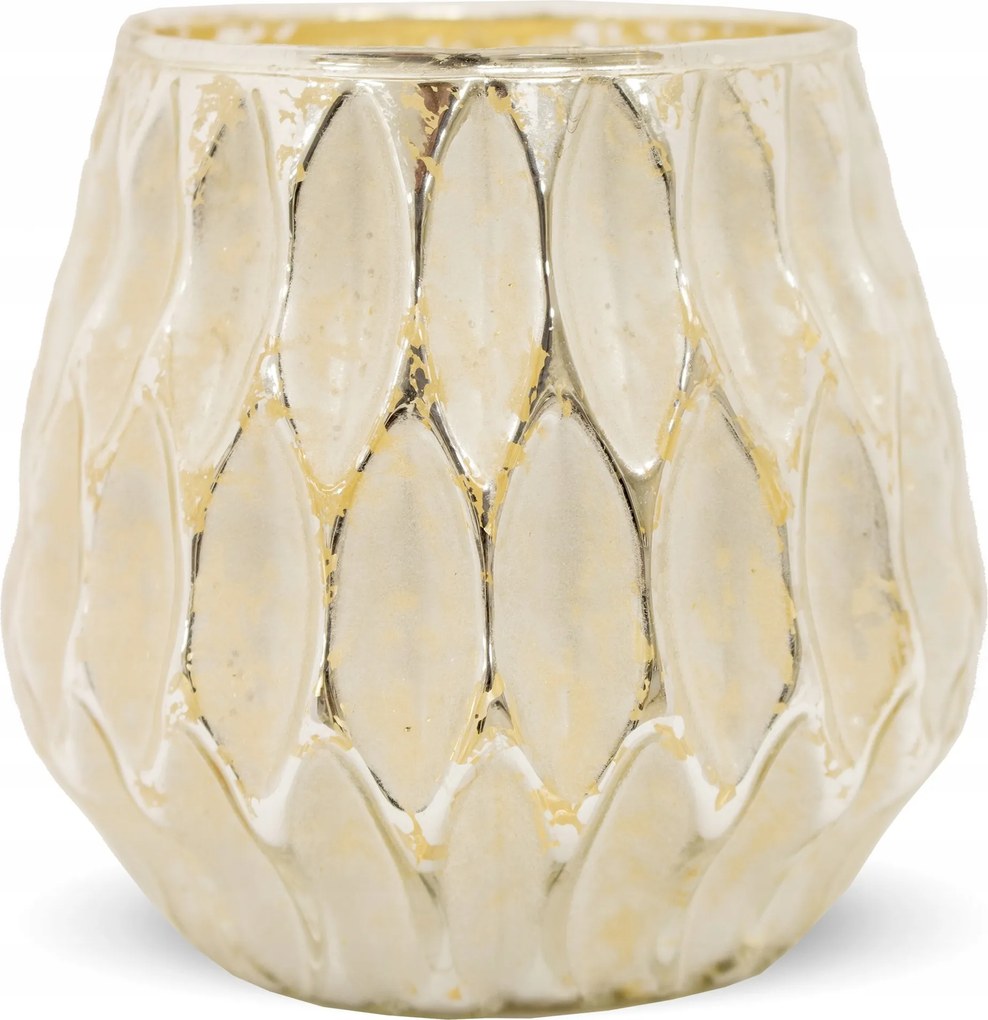 Gyertyatartó üveg Luna arany dekoráció